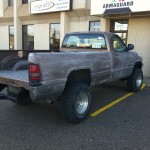 Bedliner coated truck at Armaguard Edmonton